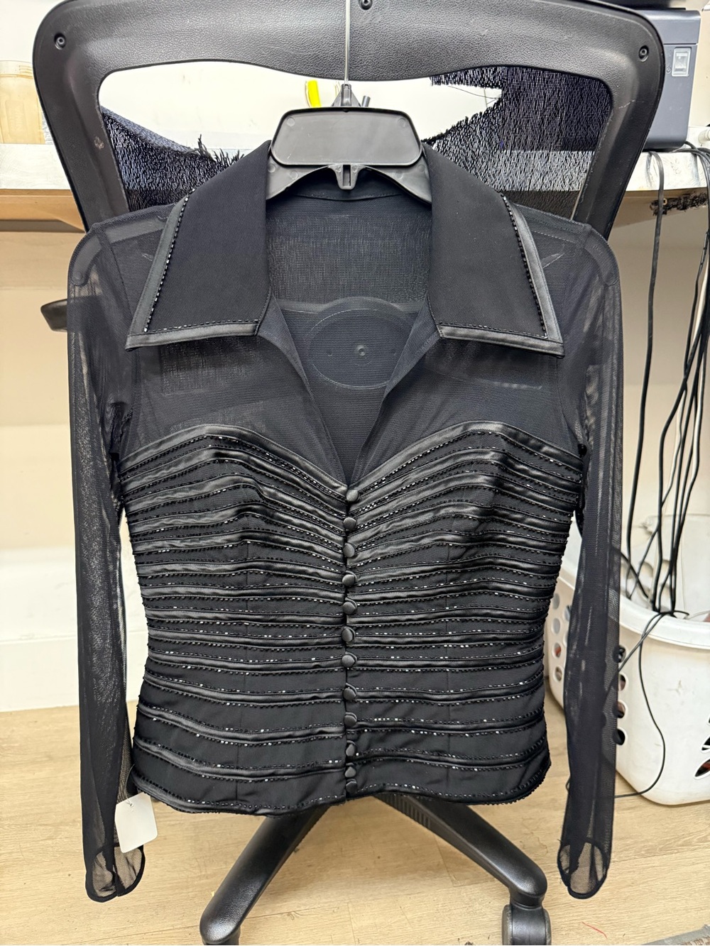 JS Collections Back Beaded Corset Top Sz 6